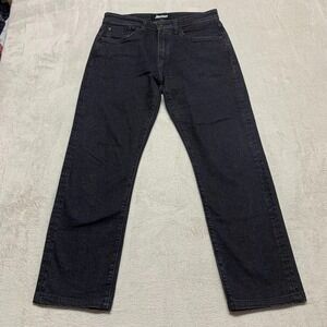 Revtown Jeans Mens 32x28 Automatic Black Straight Stretch Decade Denim